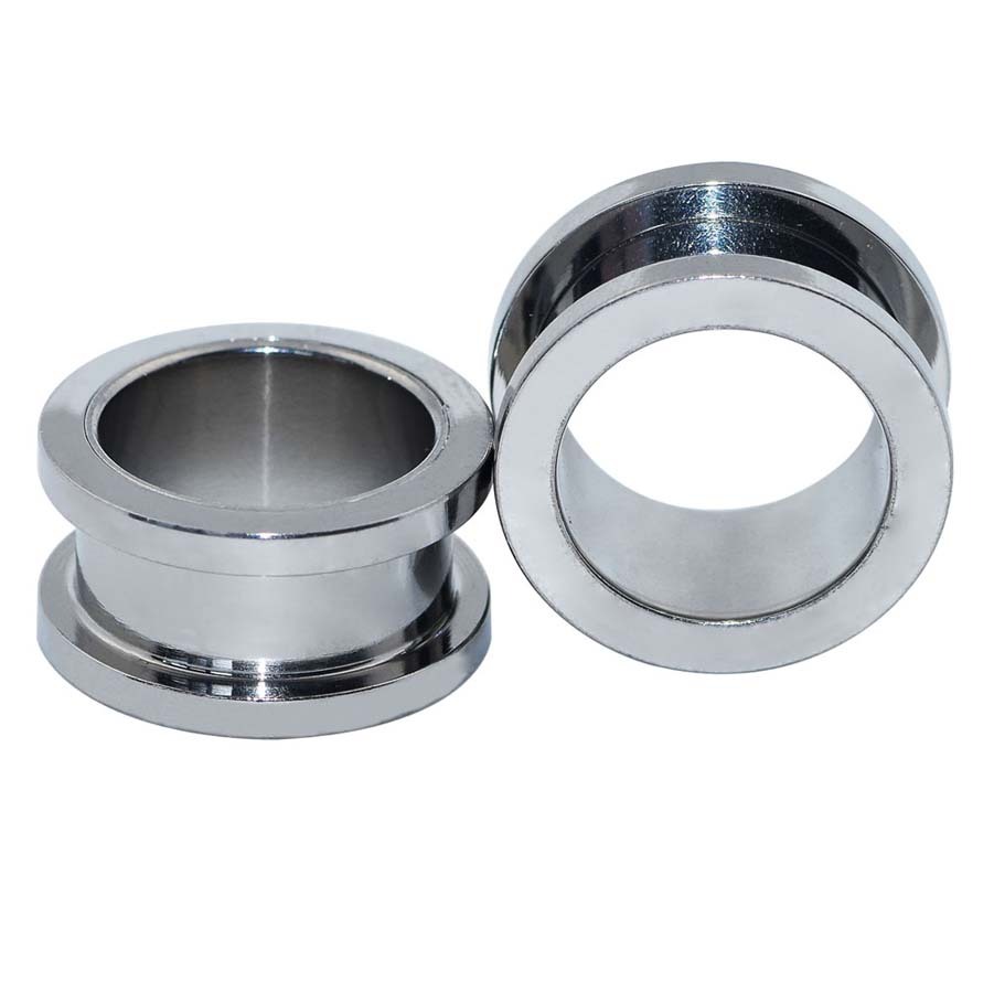 2PCS Stainless Steel Ear Tunnels Screw Ear Gauges Double Flare Ear Plugs 2G-3/4″