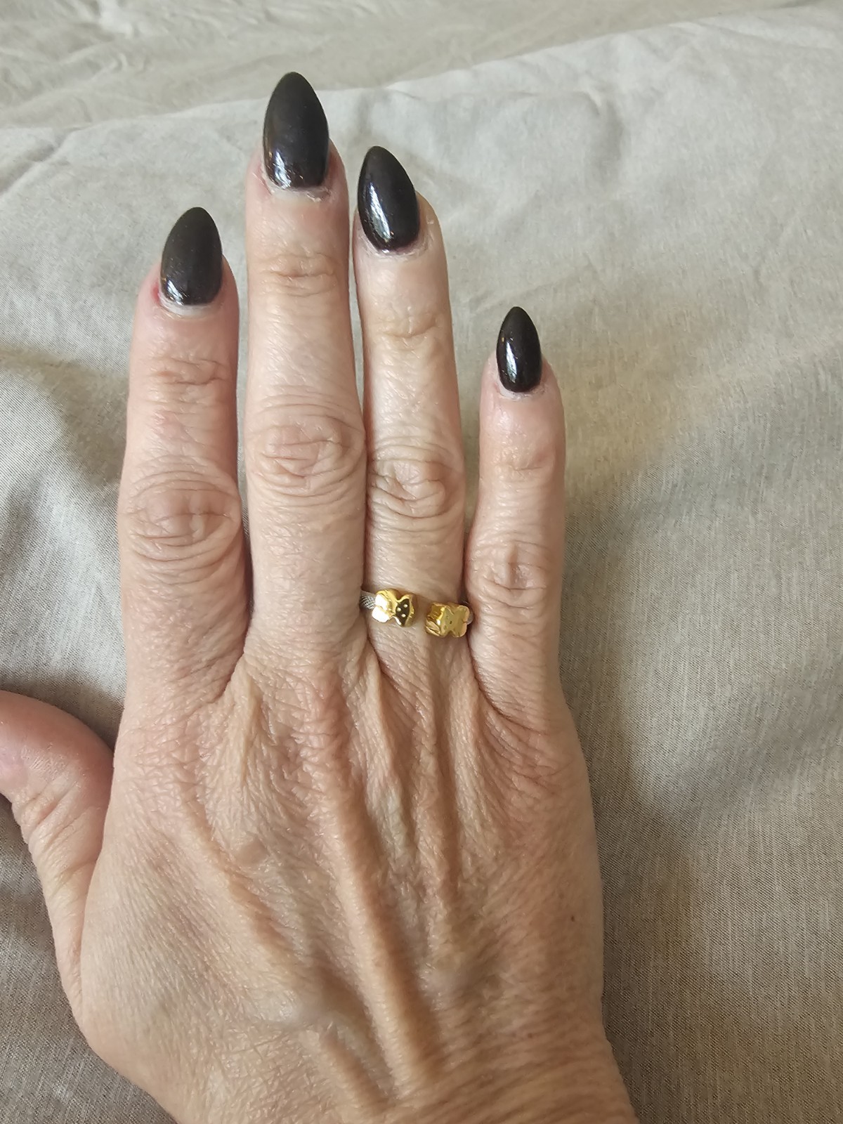 💛🧡🧡TOUS GP750 SILVER AND GOLDEN PLATED RING SIZE 7