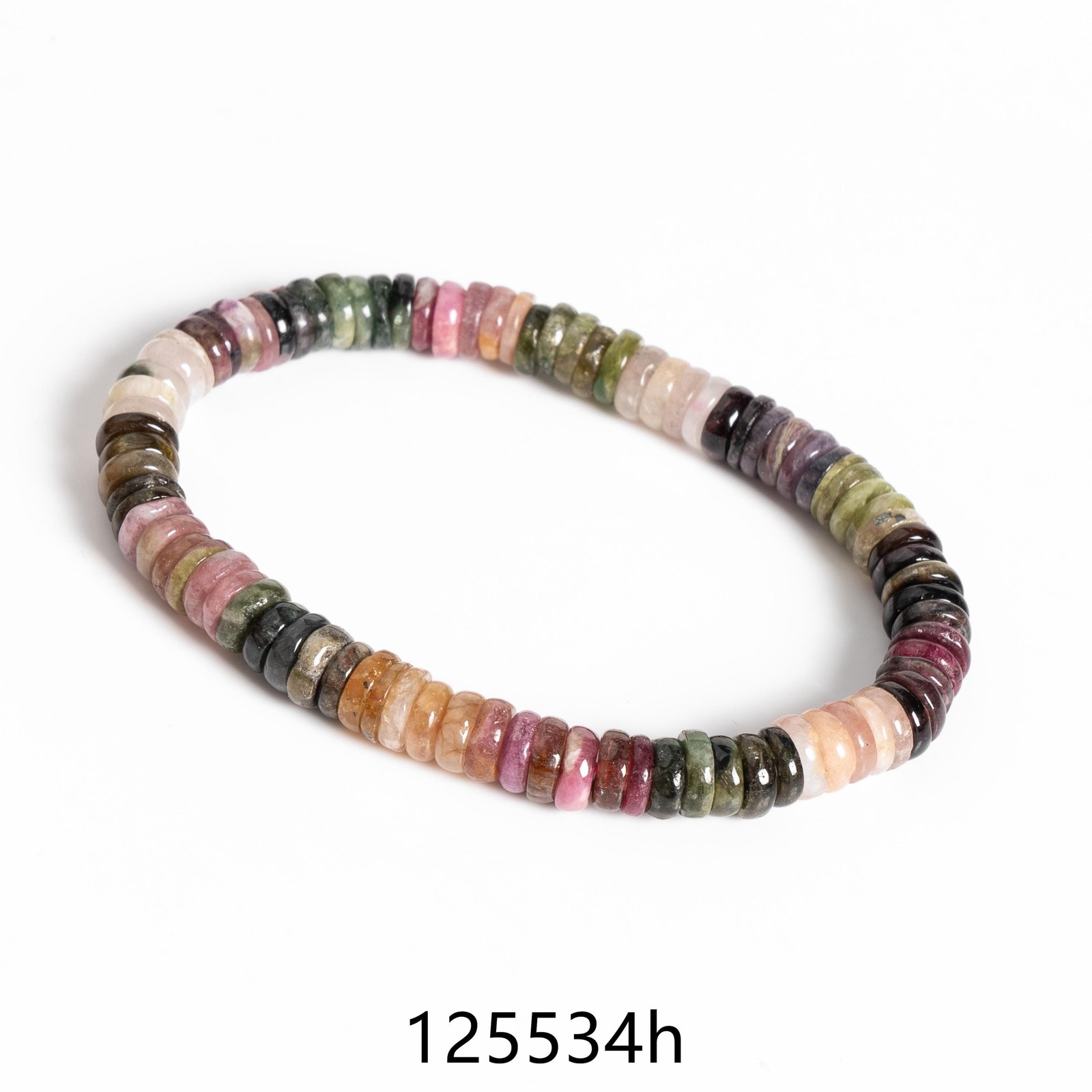 Natural Rondelle Multicolor Tourmaline Beads 4MM 5MM 6MM Gemstone Bracelet 7″