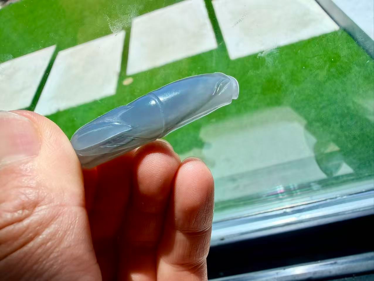 Nephrite hetian jade pendant icy purple bamboo fully translucent 冰紫竹节节高