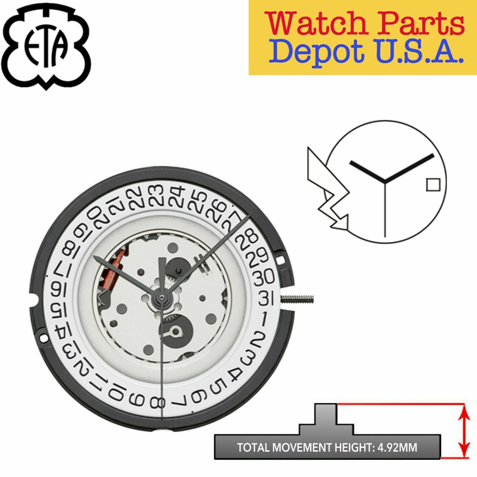 Genuine ETA 805.112 Swiss Made Quartz Movement, (Multiple Variation) NEW!
