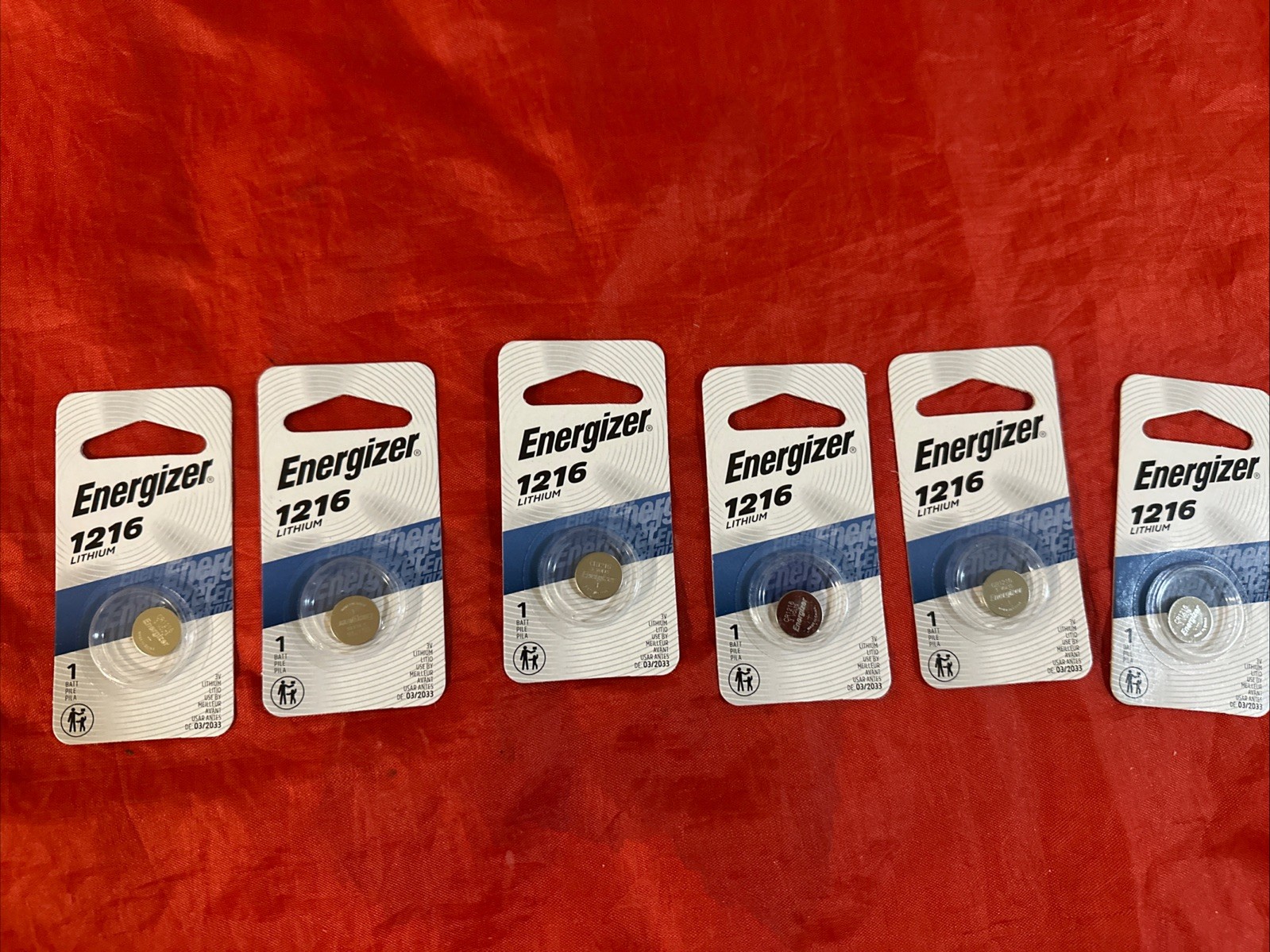 6 Energizer CR1216 BR1216 DL1216B ECR1216BP 3V Lithium Coin Cell Button Battery