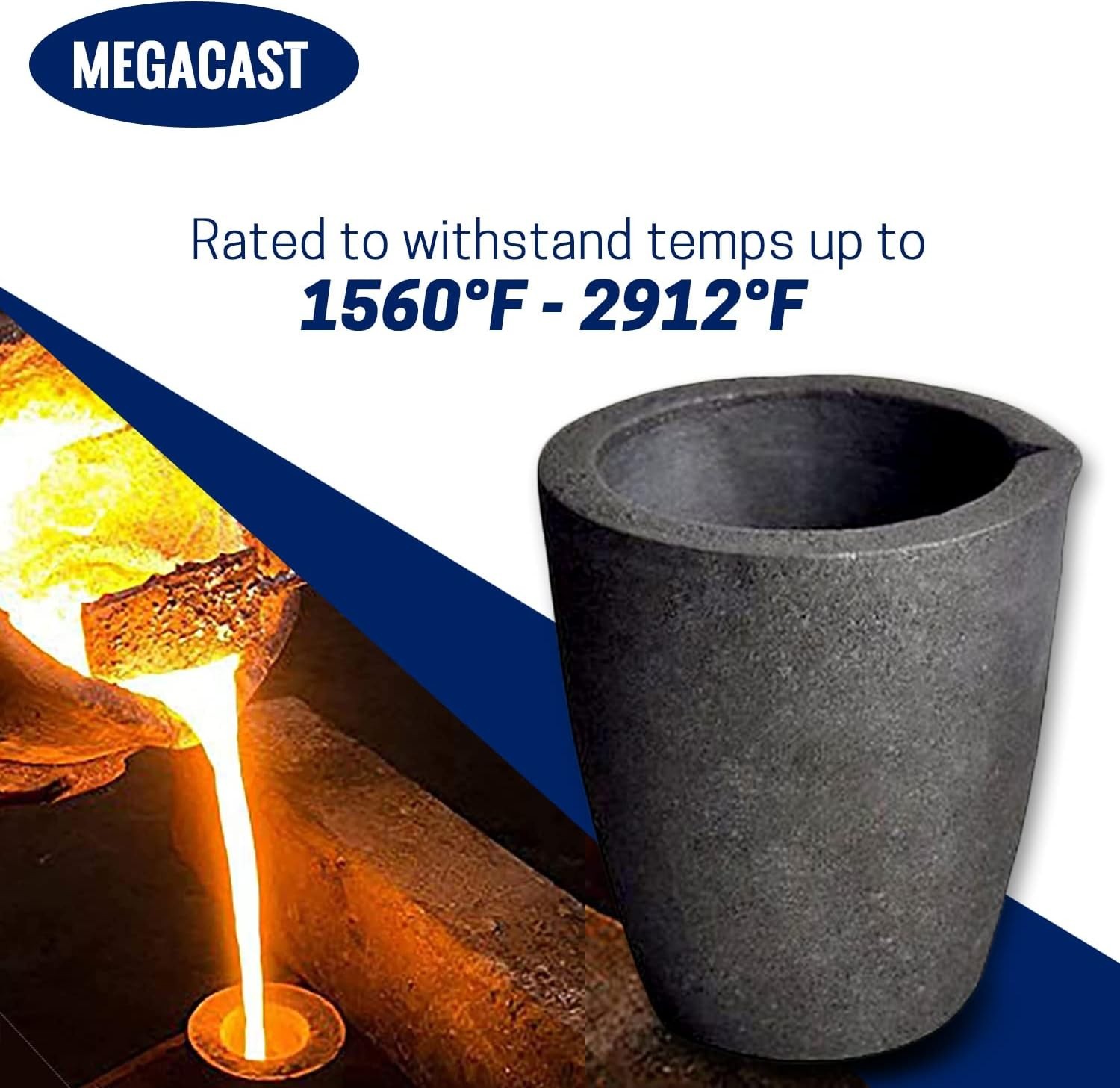 Precision 4KG Graphite Crucible for Melting Gold, Silver, & Copper Safely