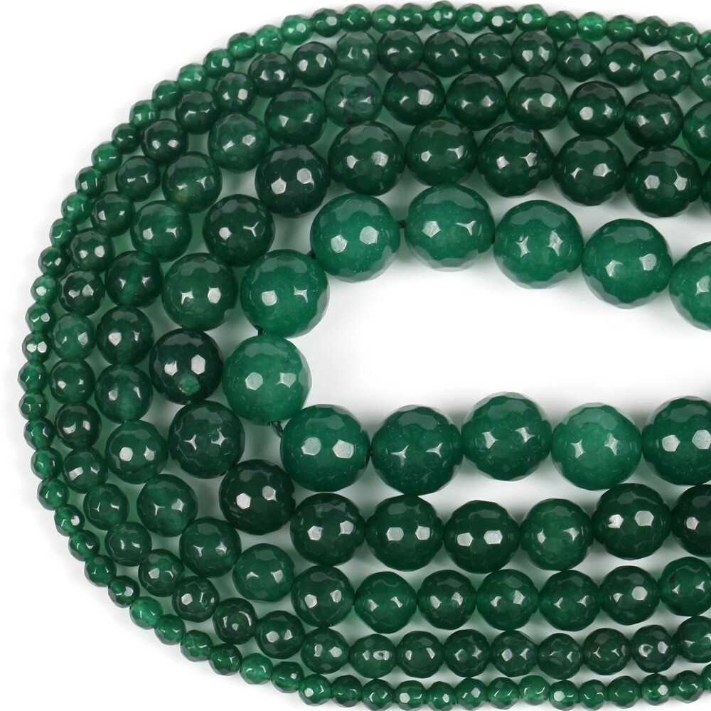 Natural Rare Red Jade and Green Jade Round Loose Beads Gemstone 4mm/6mm/8mm/10mm