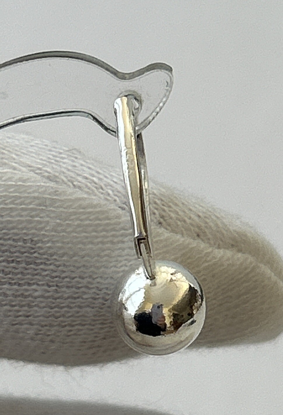 925 Sterling Silver 925 Lever Back Earrings 7.6mm Ball Dangling Earrings