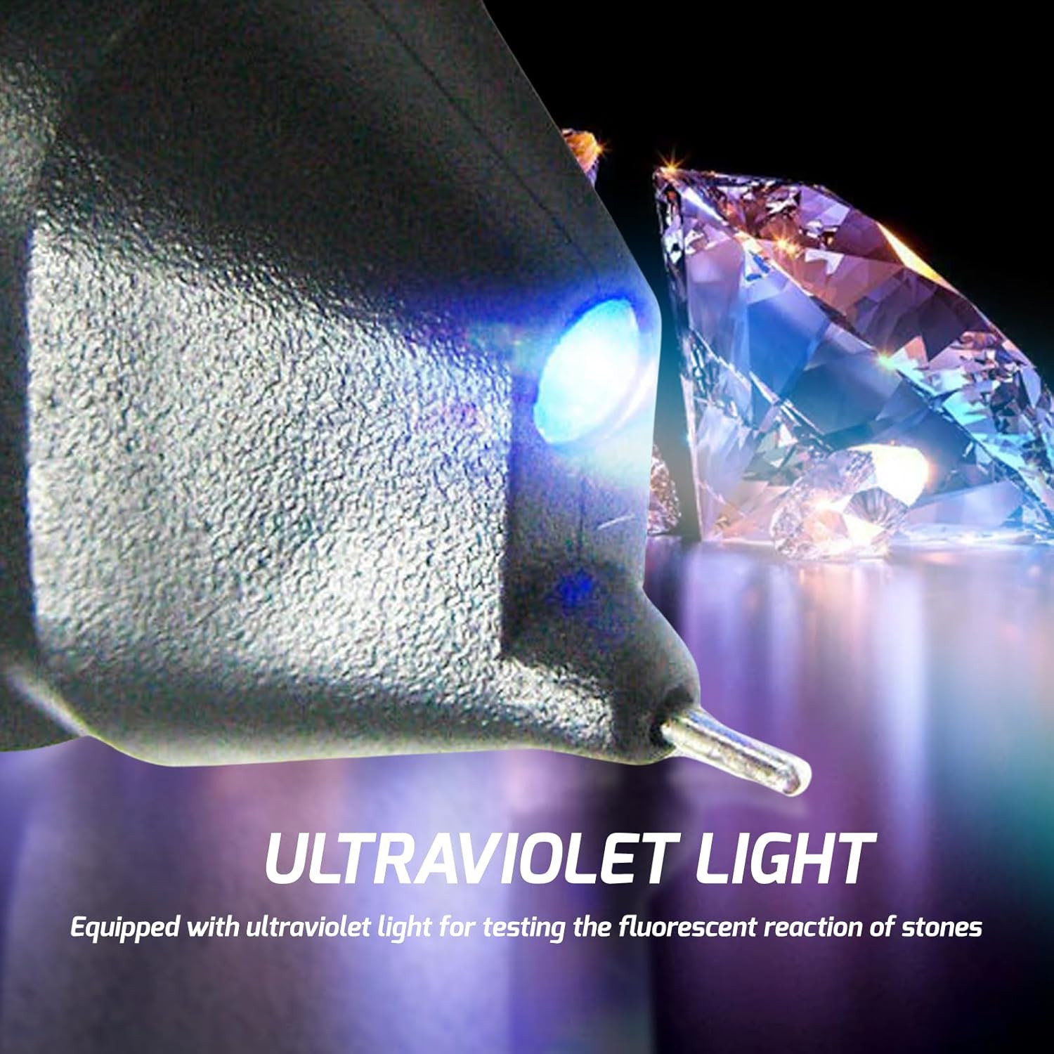 Diamond Tester Pen, Professional Diamond Moissanite Gemstone Tester with UV Ultr
