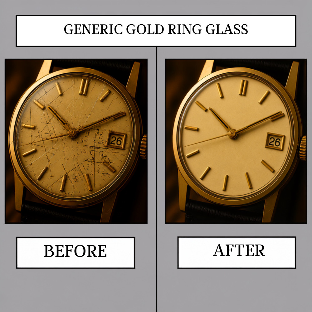 Crystal Generic Dome Acrylic Watch Plexi Glass with Tension Ring (Armoured) 2PCS