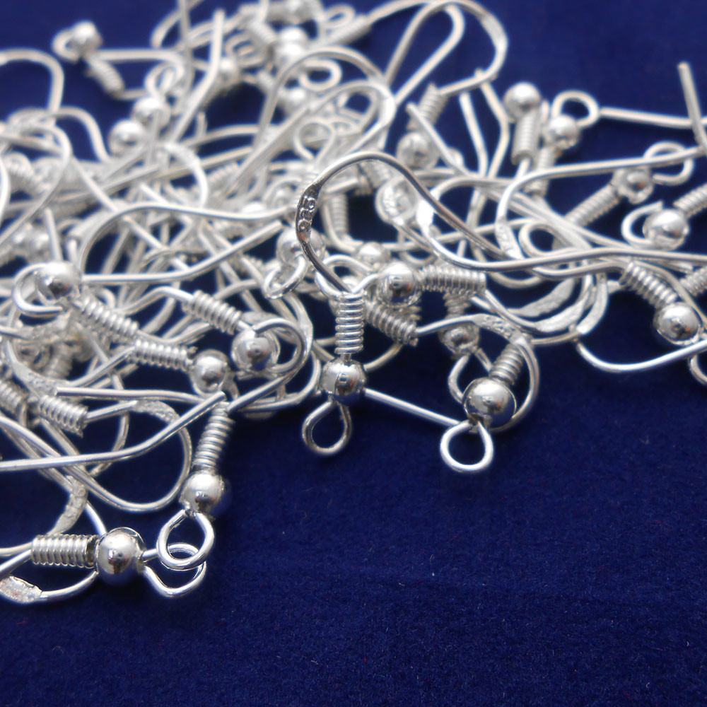 Wholesale 200PCS Beads 925 sliver JewelryFrench Earring Finding Hook Earwires
