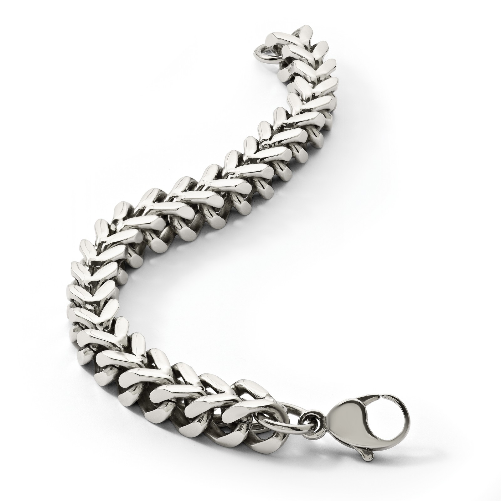 Chisel Stainless Steel Polished 9.5 inch Heavy Wheat Bracelet SRB825