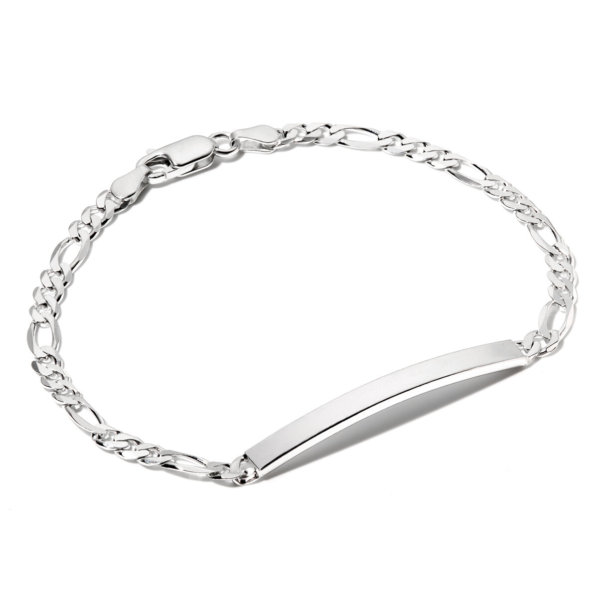 STERLING SILVER LADIES IDENTITY BRACELET ID PLATE CURB ENGRAVING OPTION GIFT BOX