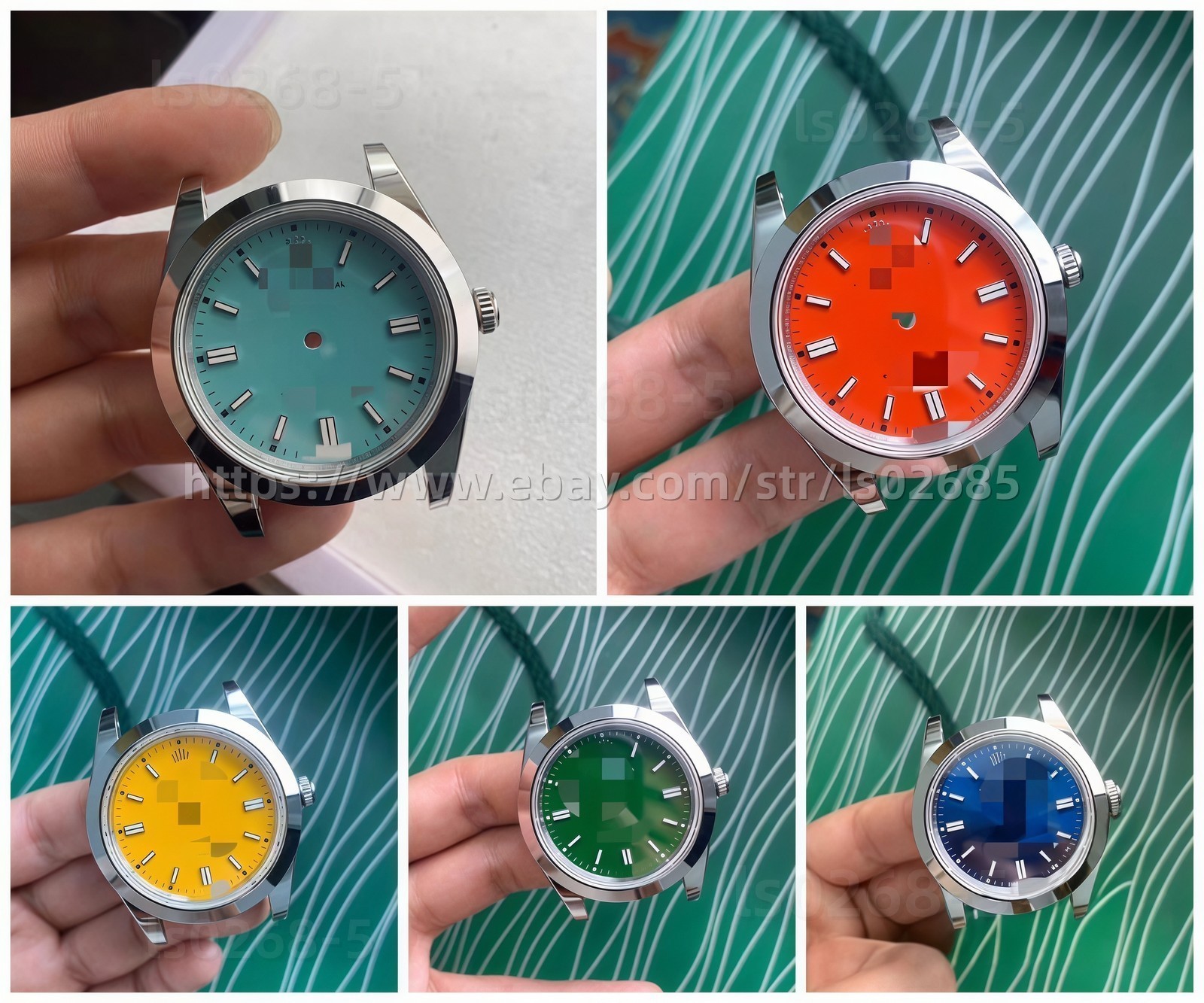 DIY SET for 2824 watch case + dial + hands + Stainless Steel Strap sapphire 41mm