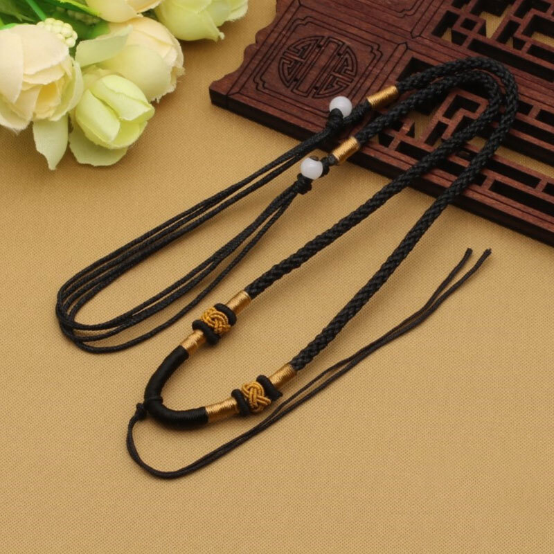 20Pcs Braided Line Rope String Cord Jade Beads for DIY Pendant Necklace Bracelet