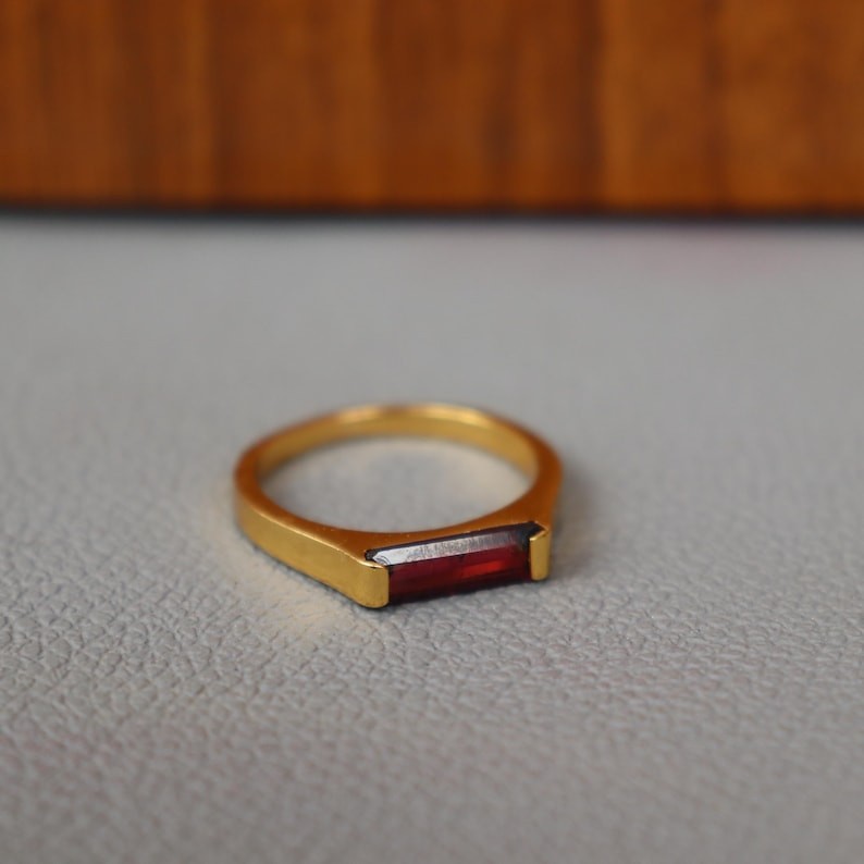 Garnet Ring 925 Sterling Silver Ring Wedding Band Ring Promise RIng Gift For Her