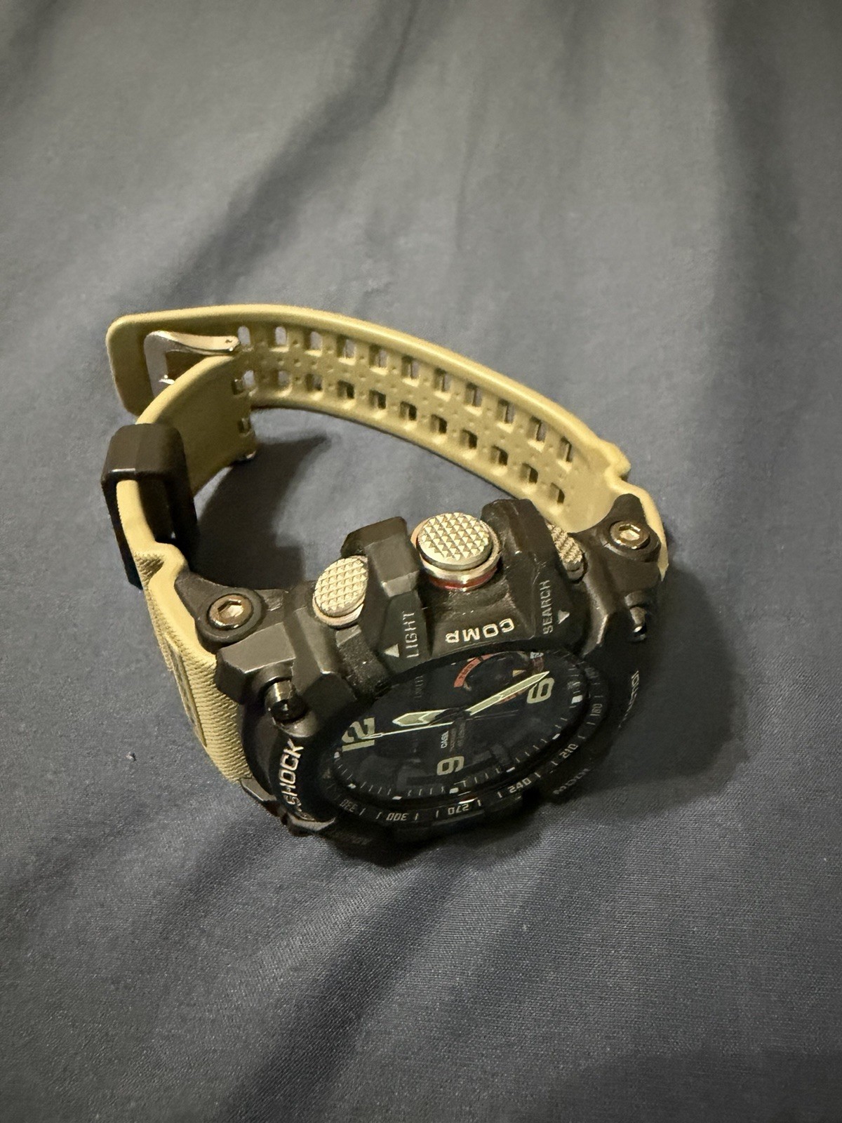 Casio G-Shock Black Dial Tan Resin Strap Mens Watch GG1000-1A5