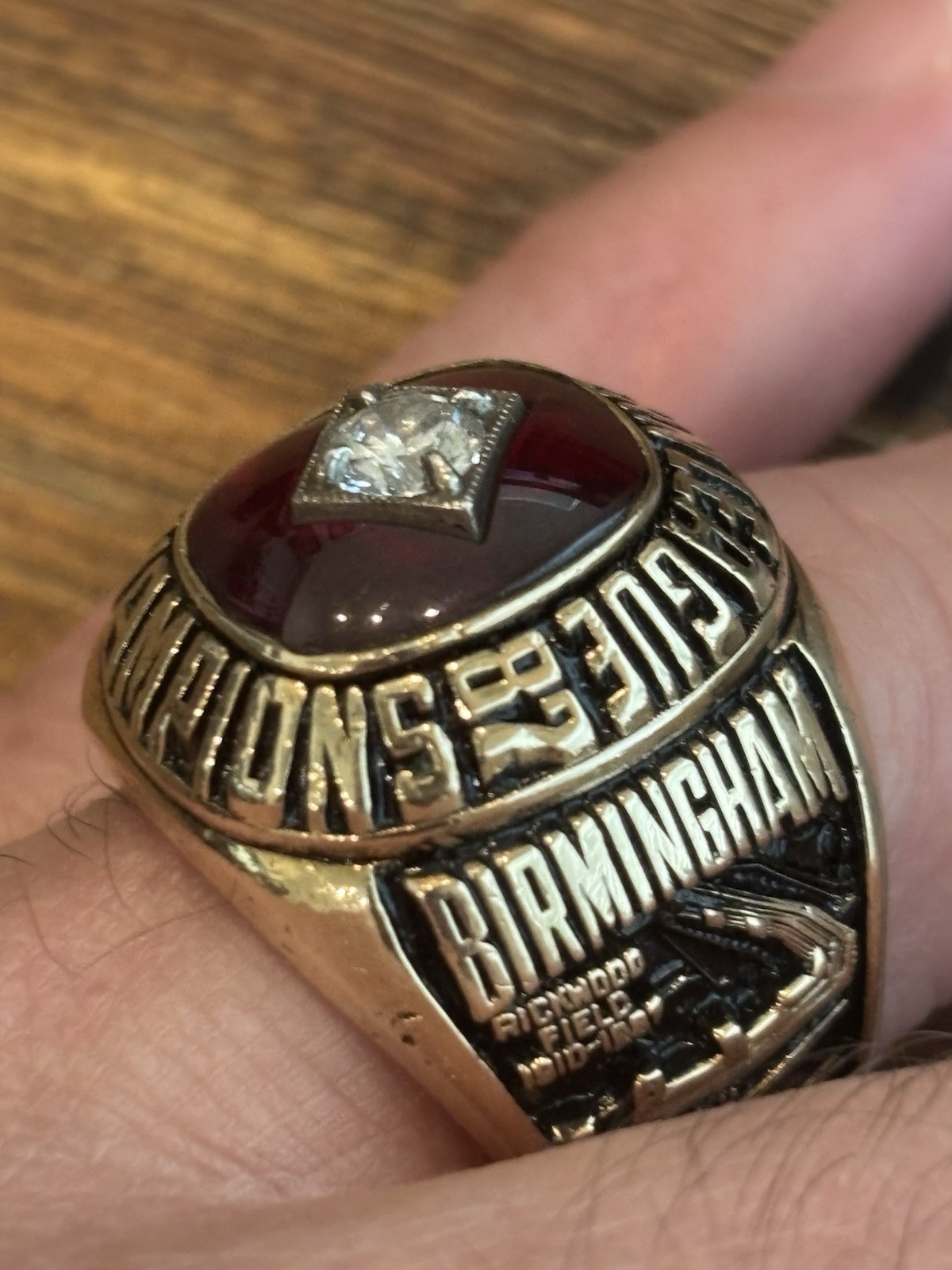 1987 Birmingham Barons Championship Ring 10K Gold 31.85g Adam Peterson