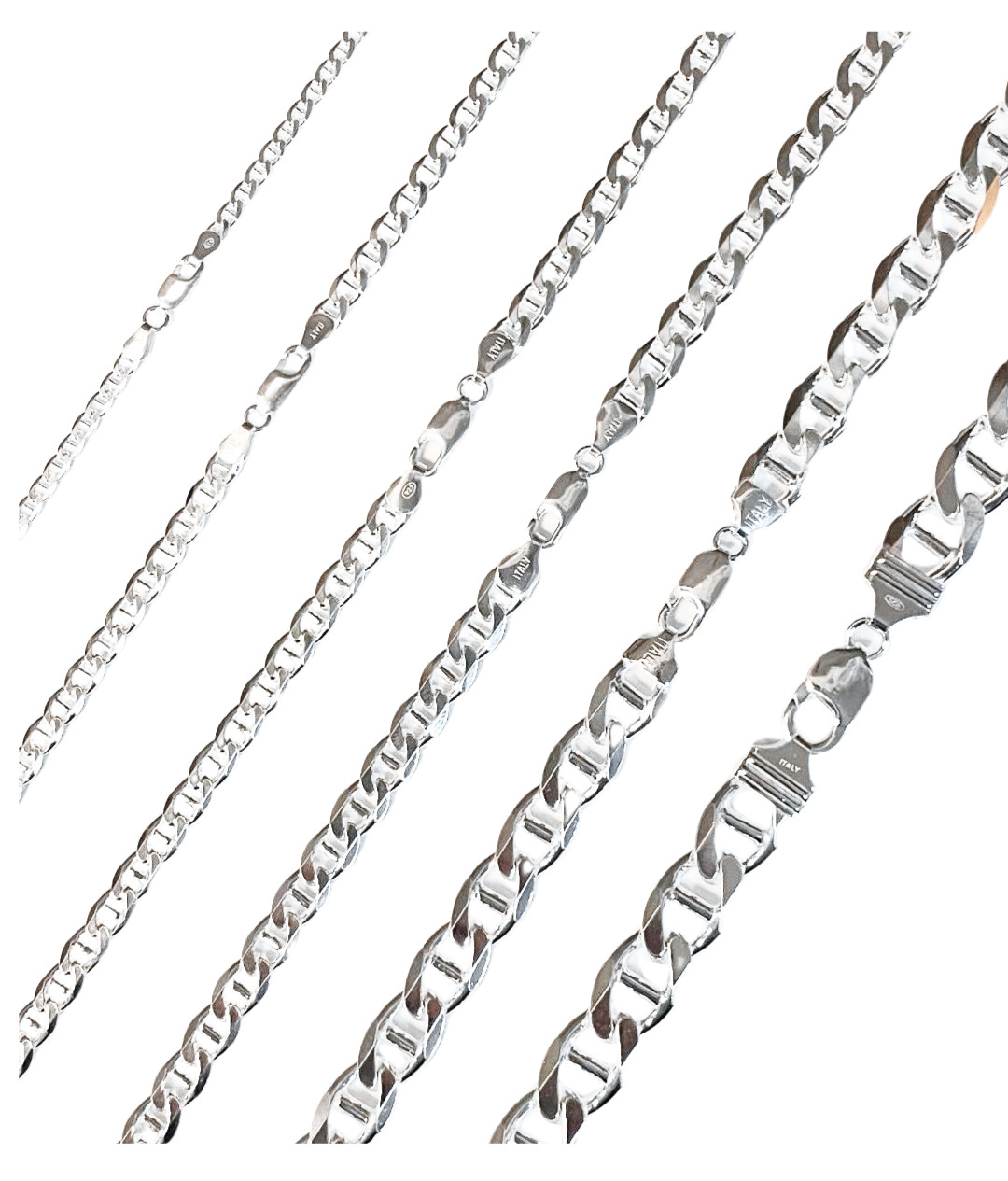 MARINER 925 SOLID STERLING SILVER MENS BOYS CHAIN BRACELET ITALY Up To 150 grams
