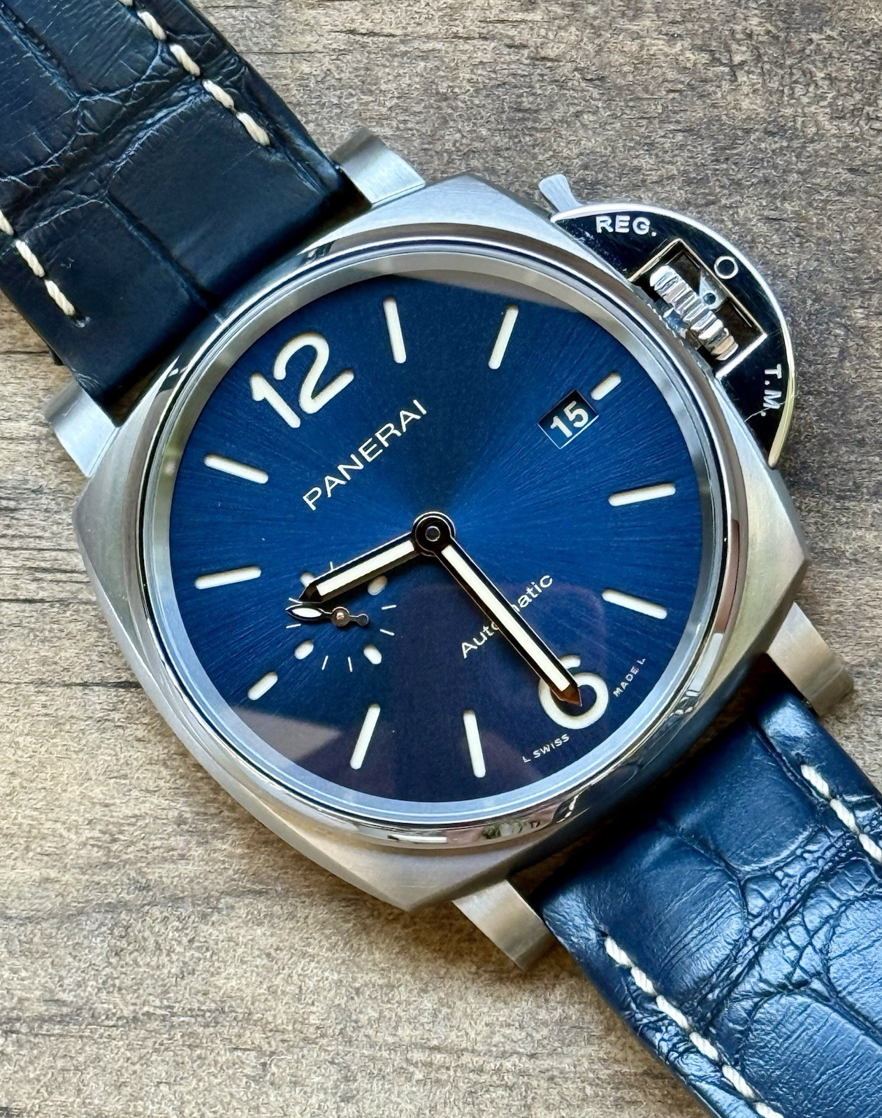 Panerai Luminor Due Titanium Blue Dial 42mm PAM00927 Automatic Watch Only