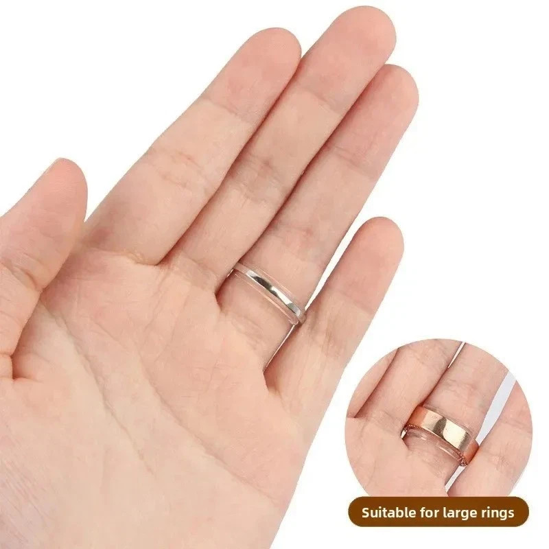 12PCS Clear Ring Size Adjuster Invisible Ring Sizer Guard for Loose Rings