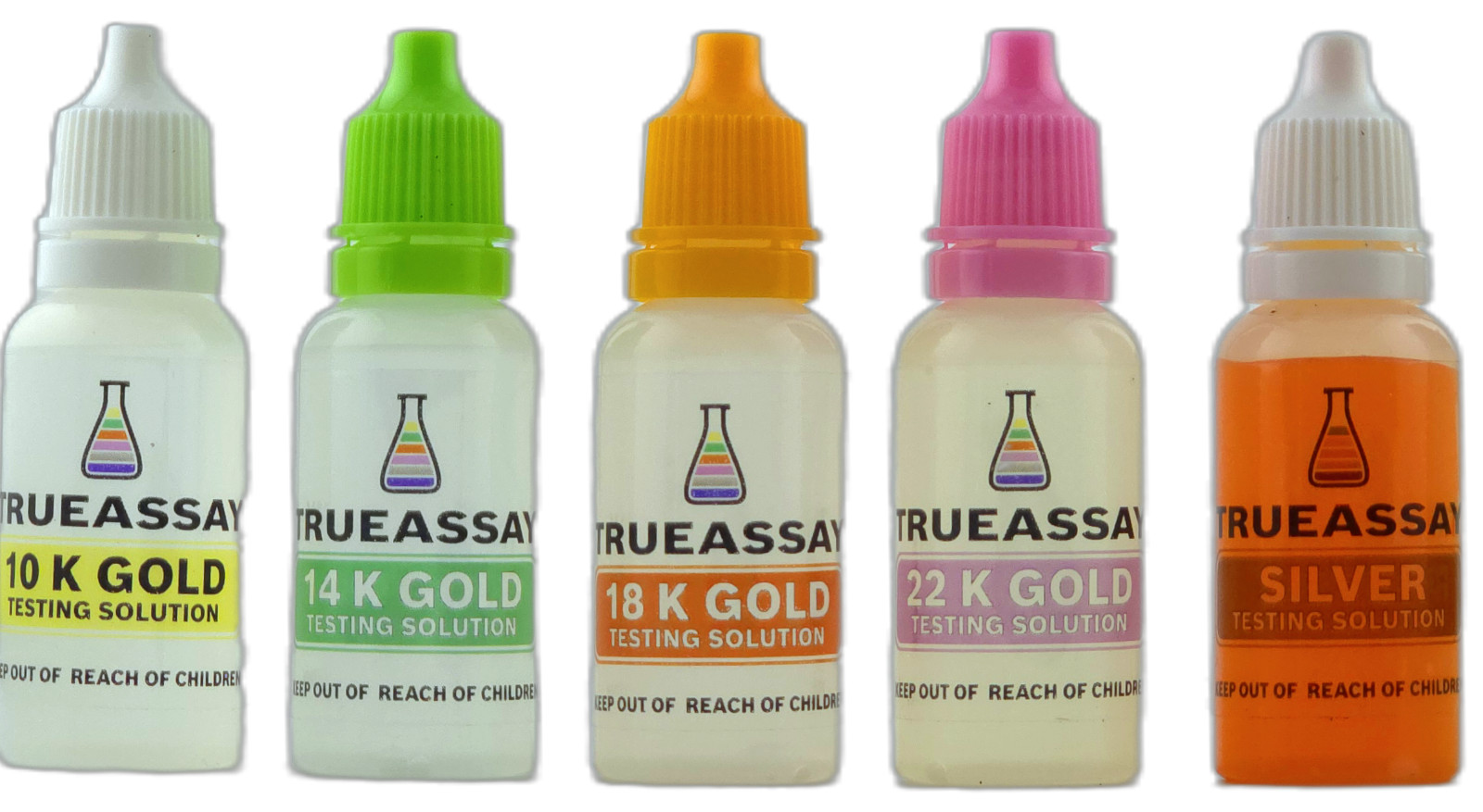 10K 14K 18K 22K Gold Silver Jewelry Test Solutions – Bullion Bar Acid Tester Kit