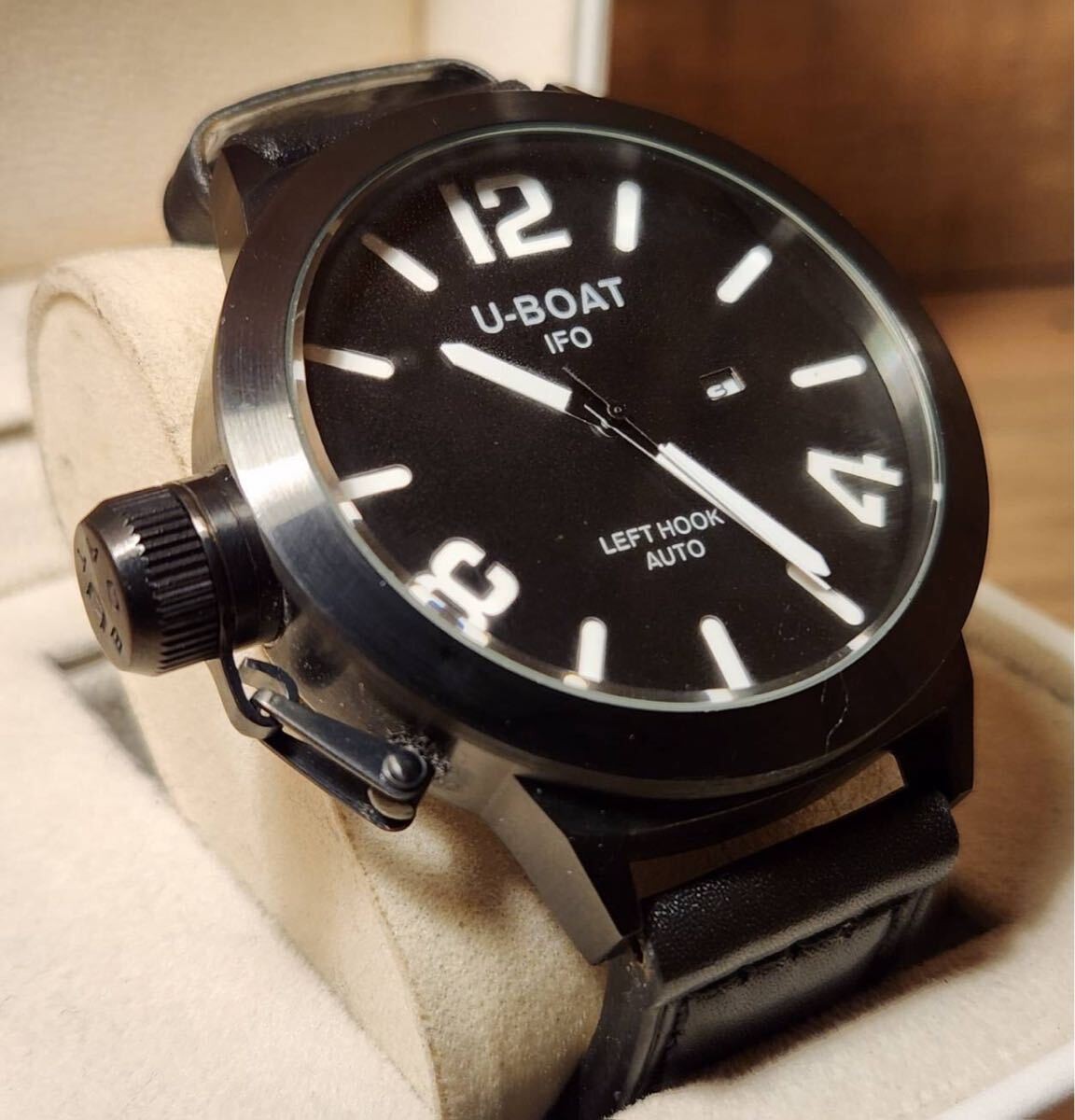 [B1Y] U BOAT IFO LEFT HOOK AUTO Left Hook Automatic Watch Damascus [z9s]