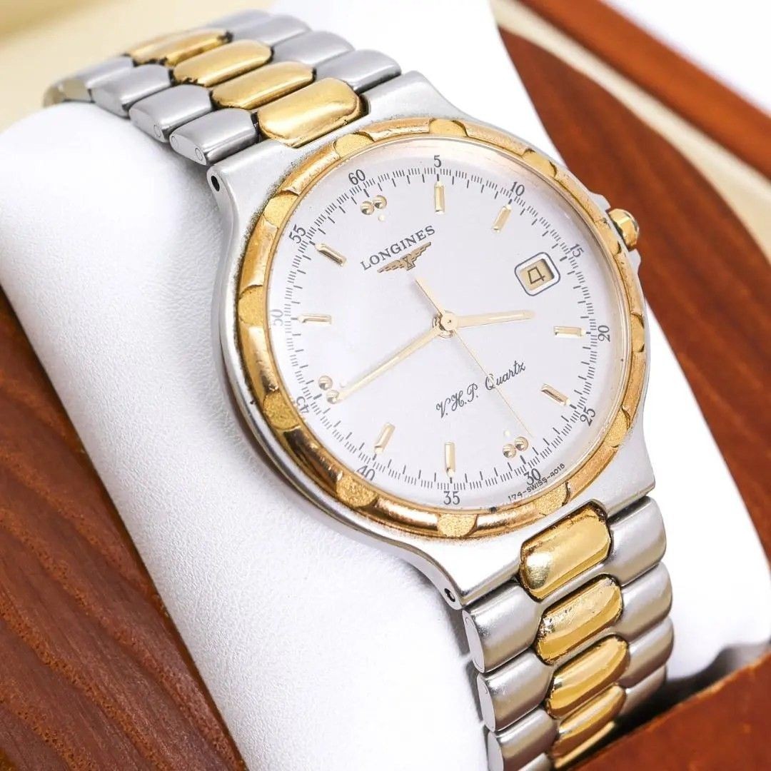 Working Longines Conquest V.H.P. Quartz Date Watch 3590 Used