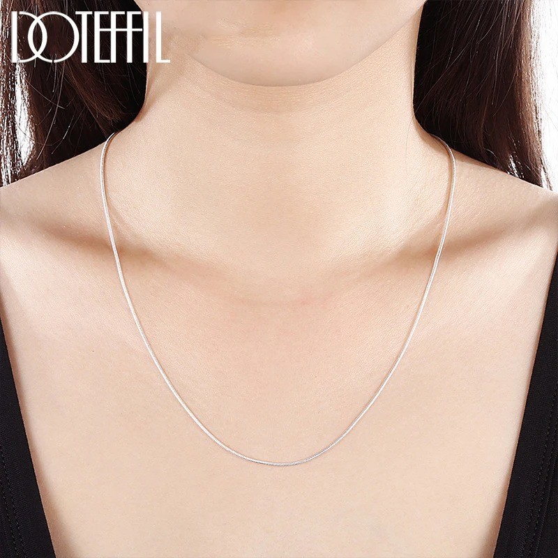 10 or 5PCS wholesale 925 sterling solid silver 1MM 16-30inch snake chain necklac