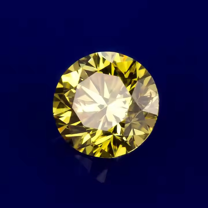 2 CT Natural Yellow Diamond – Premium Round Cut, VVS1 Clarity, D Grade Certified