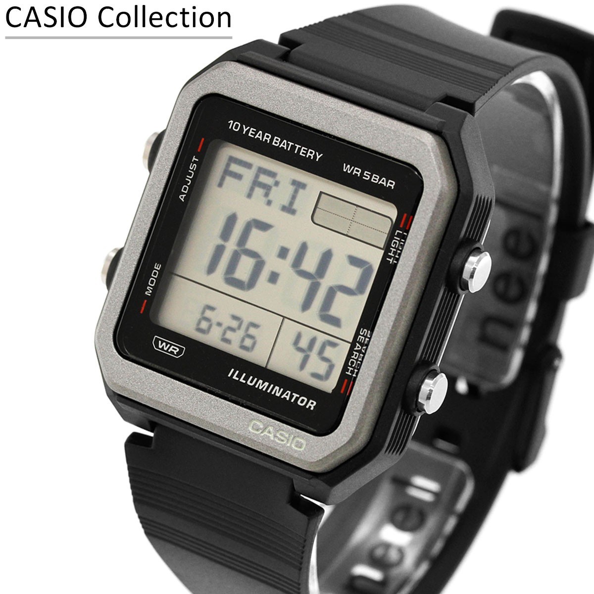 NEW Casio W-221H-1AJF W-221H-1A Digital World Time 10-Year Battery JDM