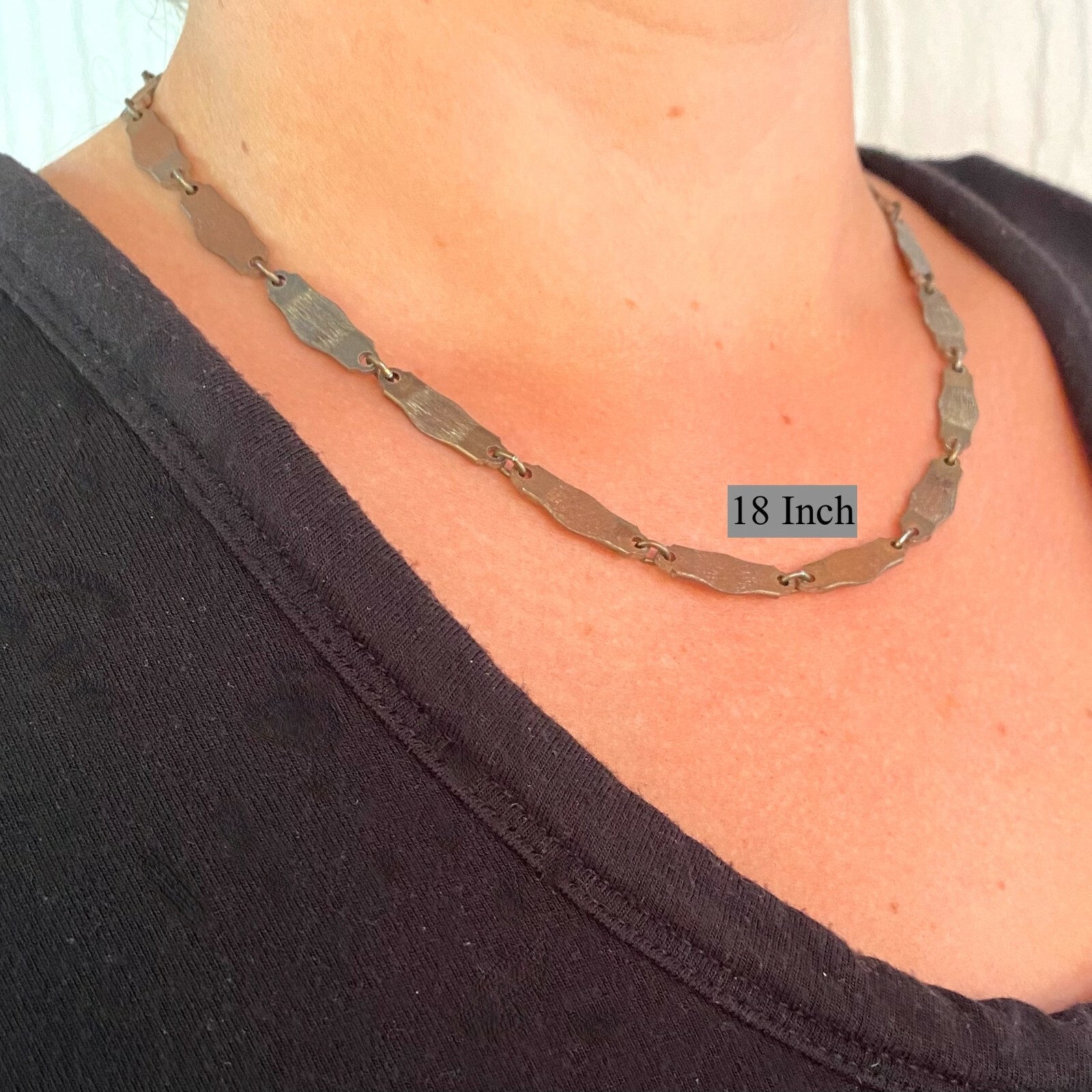 Vintage Rusty Flat Chain Necklace (Avail. In 18″, 20″, 24″, 30″, Or 36″) (FC53)
