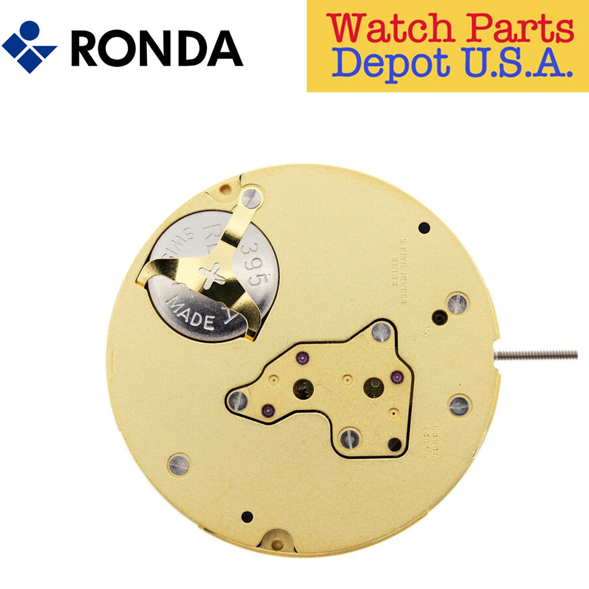 Ronda 4002.B Quartz Watch Movement, 2 Hands, Date at 6 or 12, Multiple Variation