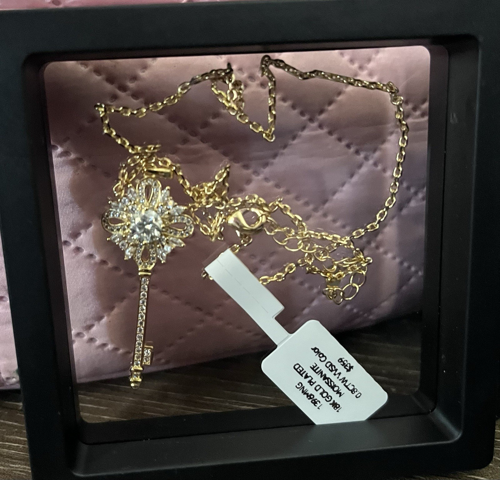 ✨ Elegant Moissanite Key Necklace ✨1 year warranty ✨