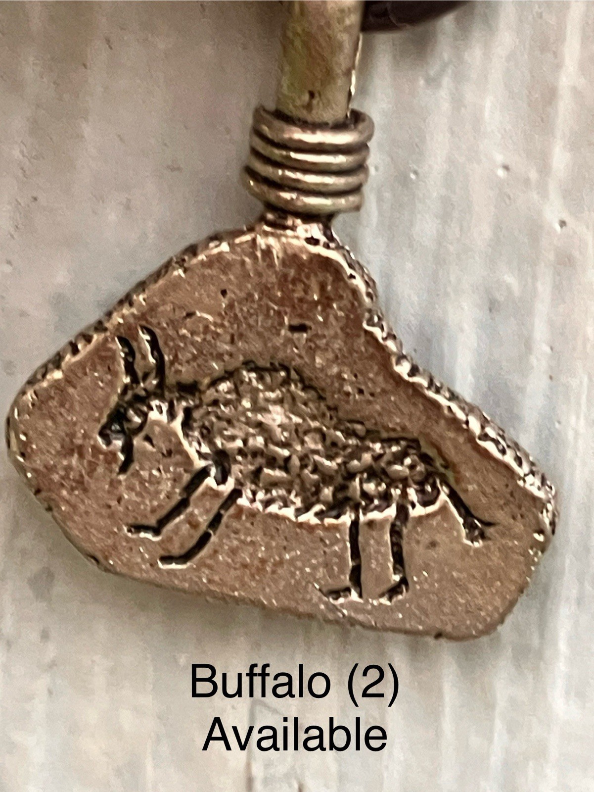 Petroglyph Replica Pewter Pendants With Black Cording