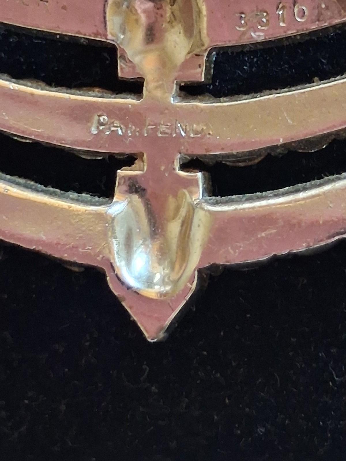 Boucher Multi Swag Rhinestone Necklace-Signed, Patent Number