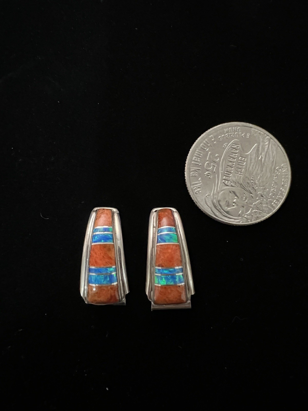Vintage Sterling Native American Indian Handmade SMALL Watch-Tip LOT (4) Signed