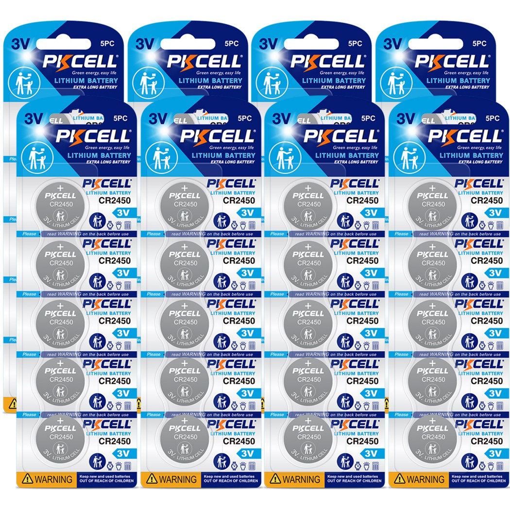 40Pcs CR2450 CR 2450 DL2450 3 Volt Cell Button Coin Lithium Watch Batteries