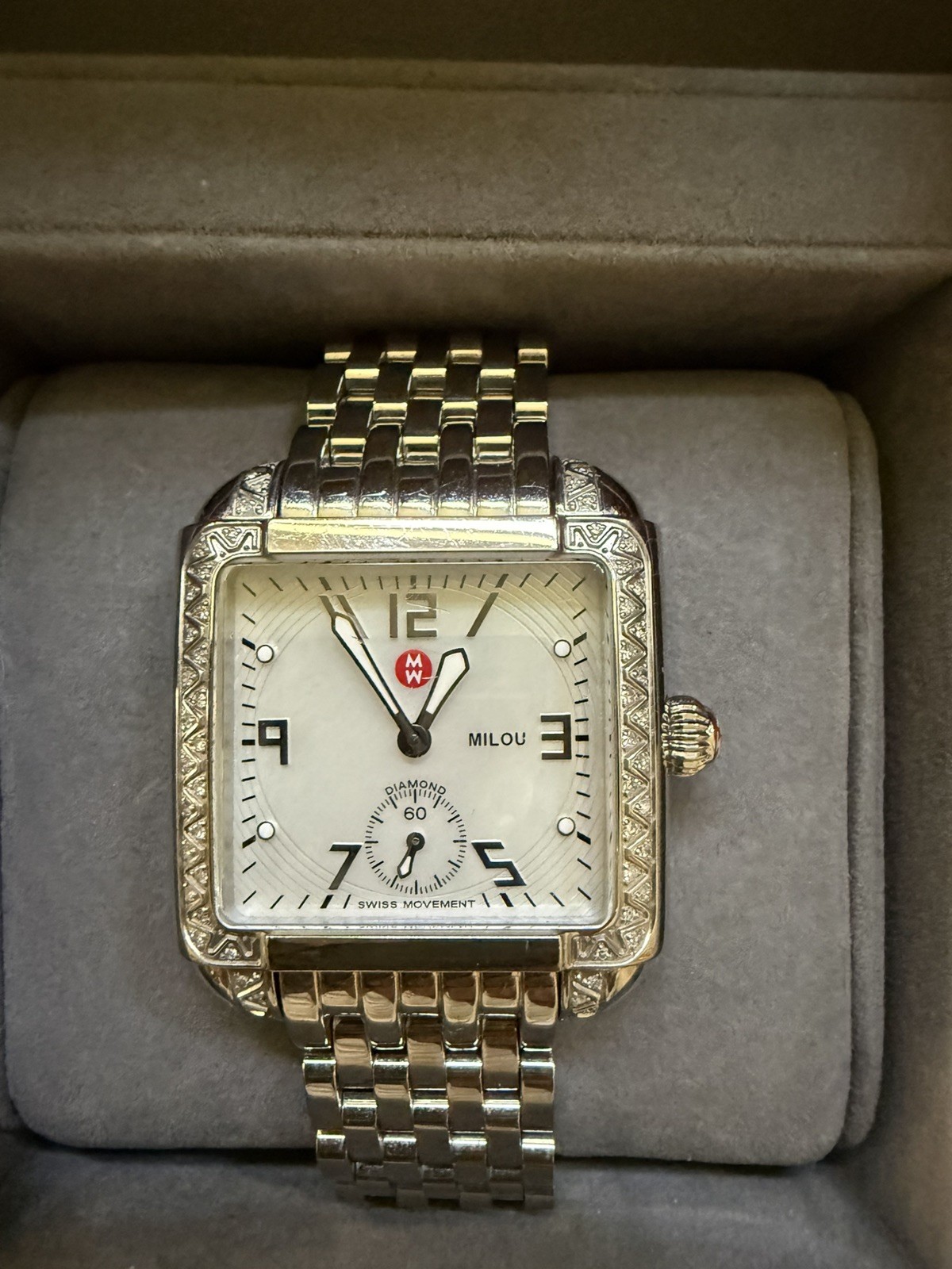 Michele Milou MW15A01A2025 Diamond Mother of Pearl Quartz Women’s Watch