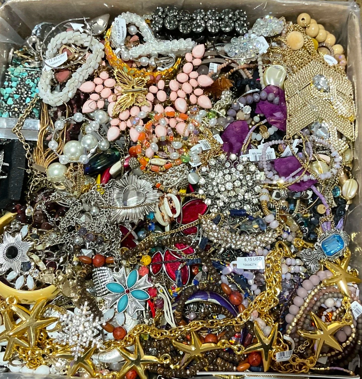 Tangled Jewelry Lot 3 Lbs Unsorted Unsearched Vintage & Modern Junk & Resale