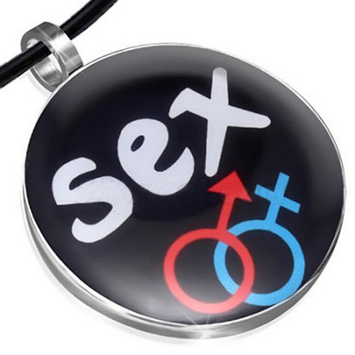 Pride Shack – Sex Male Female Symbols – LGBT Bisexual Transgender Pride Pendant