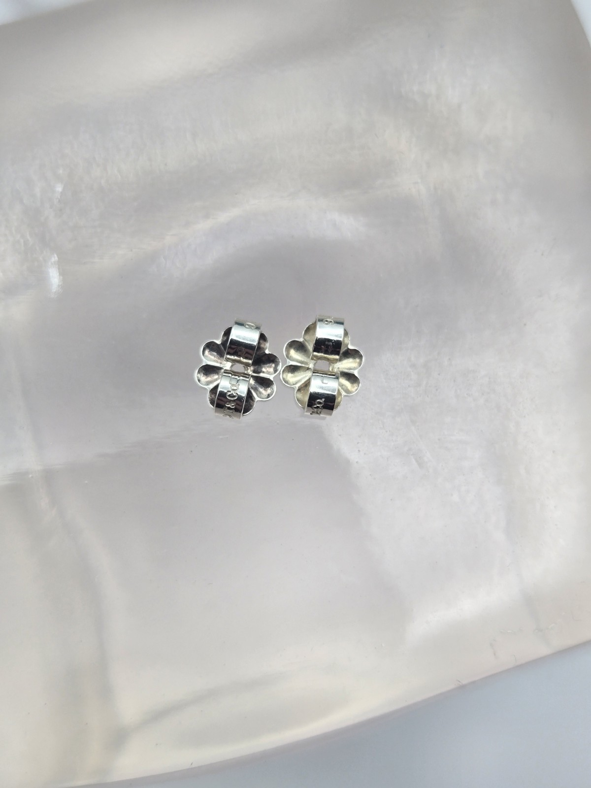 Authentic Tiffany & Co. Sterling Silver Earring Butterfly Push Back Backings