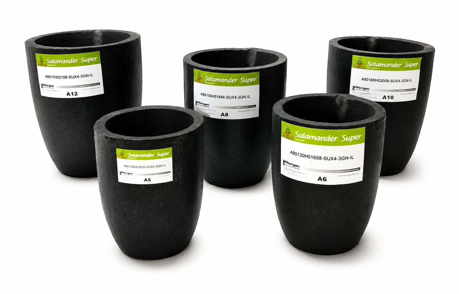 Salamander Crucible Graphite Melting Crucible A0.5, A1, A2, A3, A4, A10 Morgan