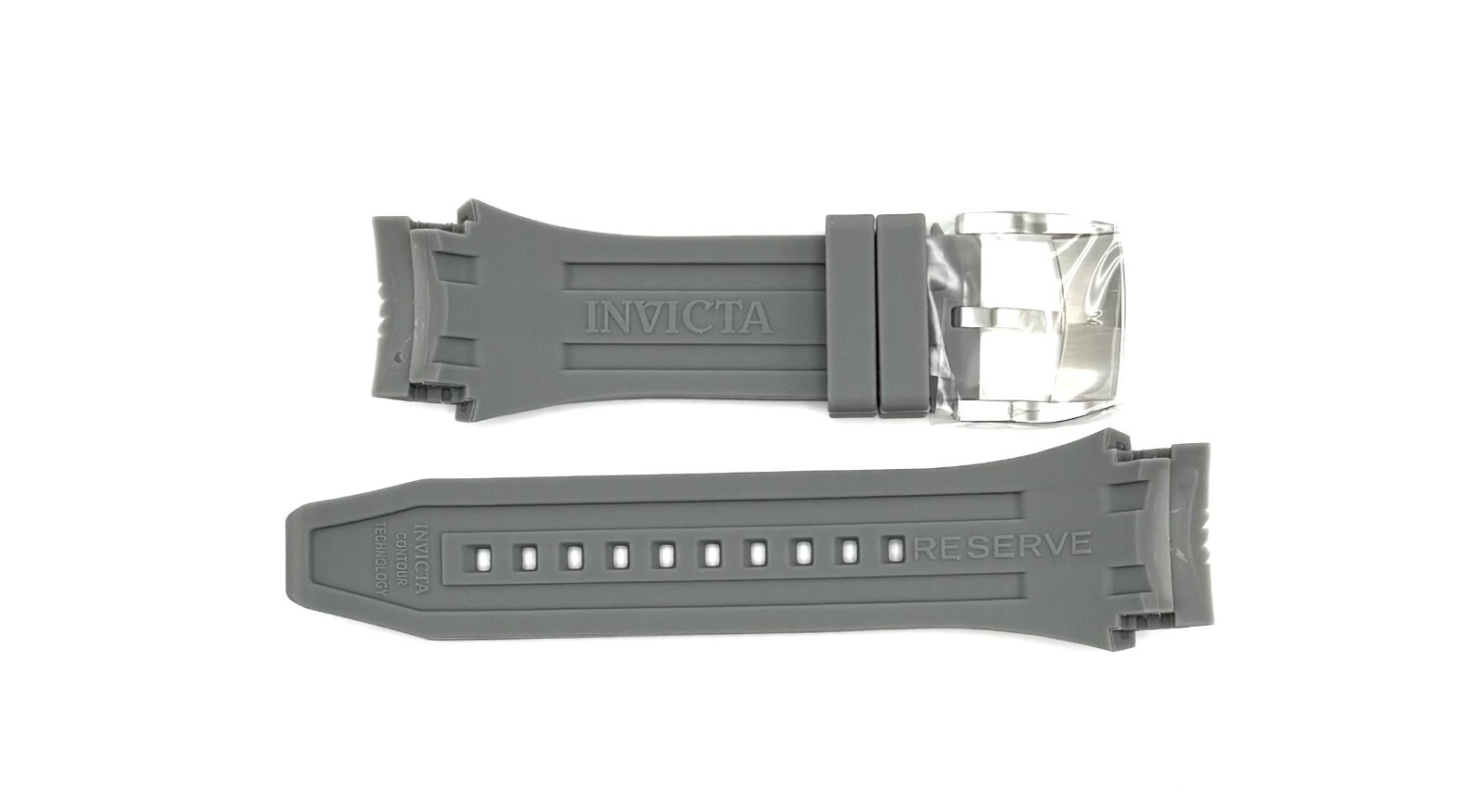Authentic Invicta Bolt 6434 Gray Polyurethane & Stainless Steel 26mm Watch Band