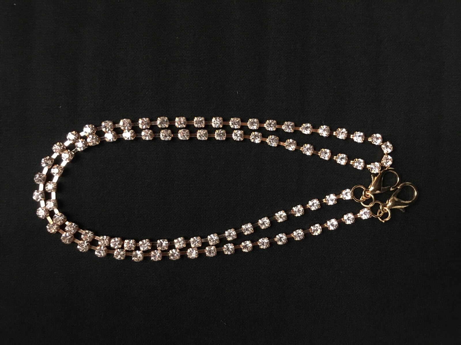 Face Mask Chain Holder Glasses Chain With Clear Stones Easy ON/OFF Lightweight
