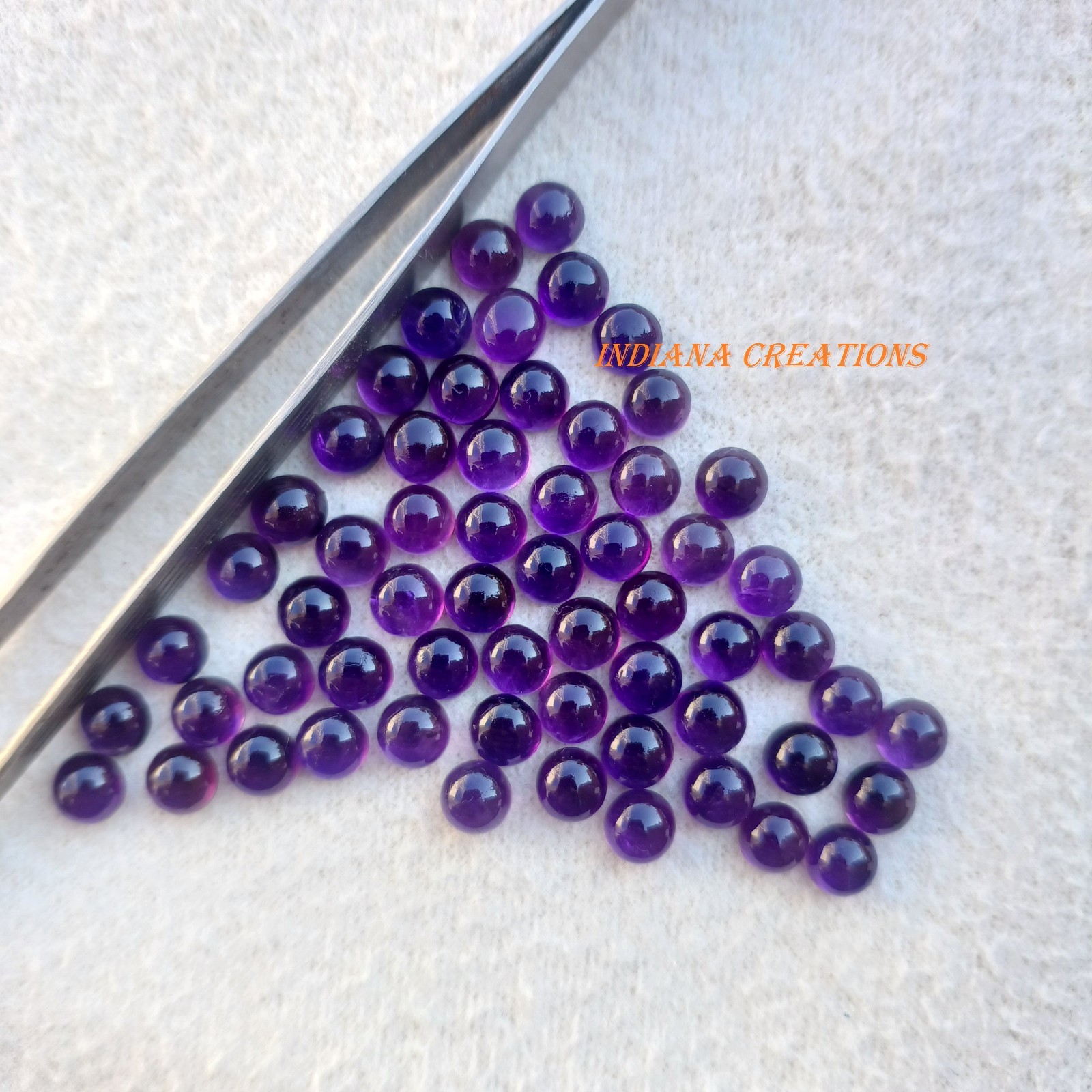 Natural Purple Amethyst Round Cabochon 3mm To 15mm Loose Gemstone