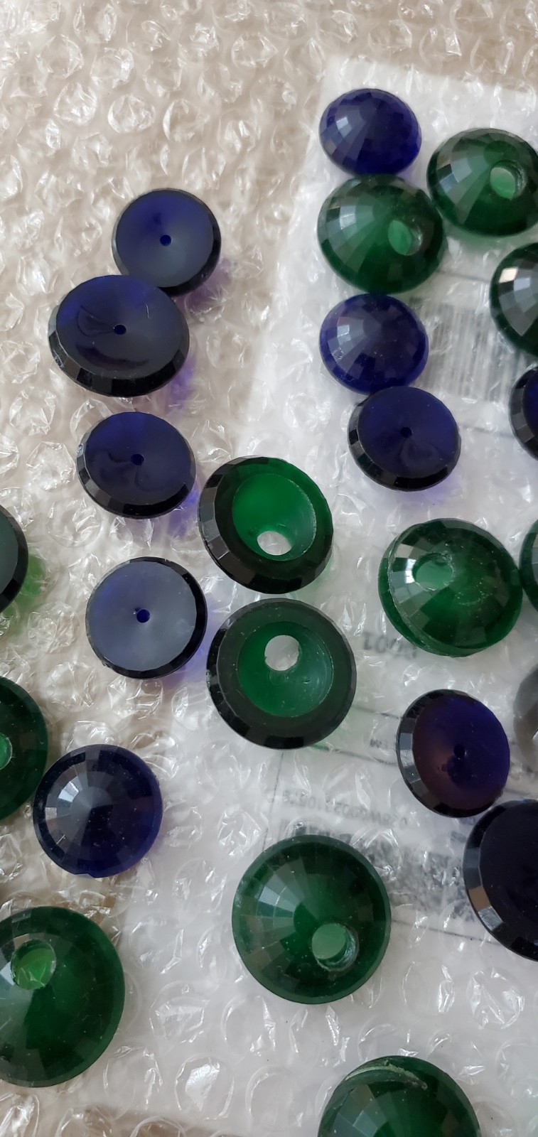 Vintage 1950s Transparent Lucite Cabachons Purple Forest Green Midnight Blue +