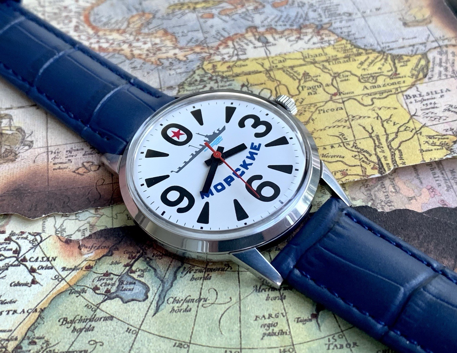 Raketa Big Zero Morskie Custom Watch Serviced USSR Raketa 2609HA Steel 36mm