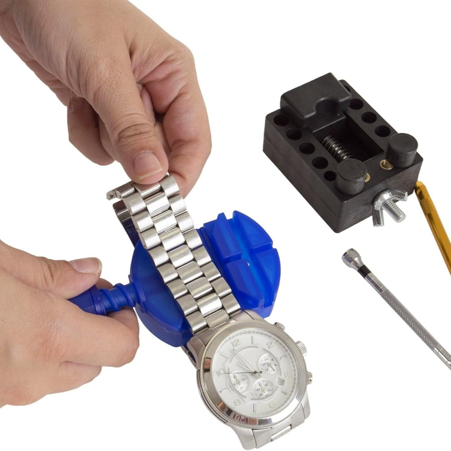 147 Pcs Watch Repair Tool Kit,Professional Watch Battery Replacement Tool Kit,Wa