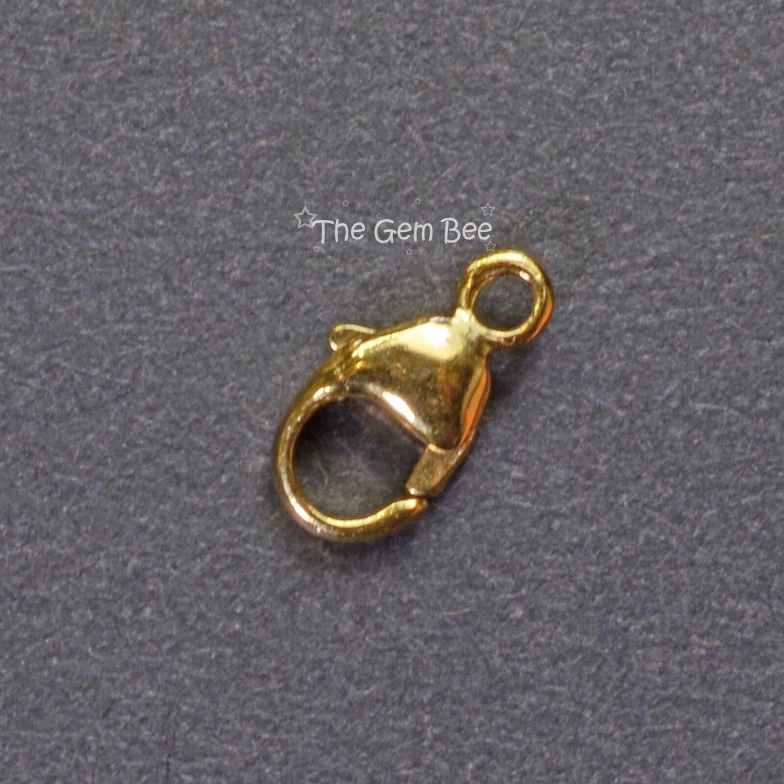 4.5MMx7.8mm 18k Solid Yellow Gold Lobster Clasp With Closed Loop