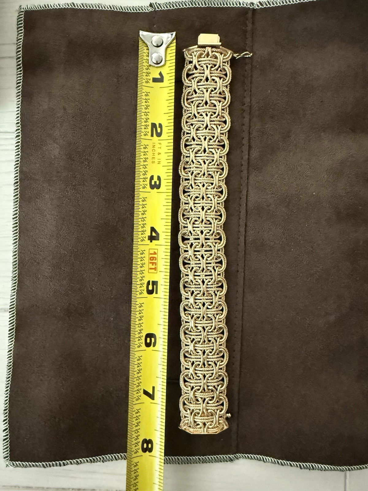 18K Yellow Gold Byzantine Chain Bracelet 7.5in Italy 750 Box Clasp