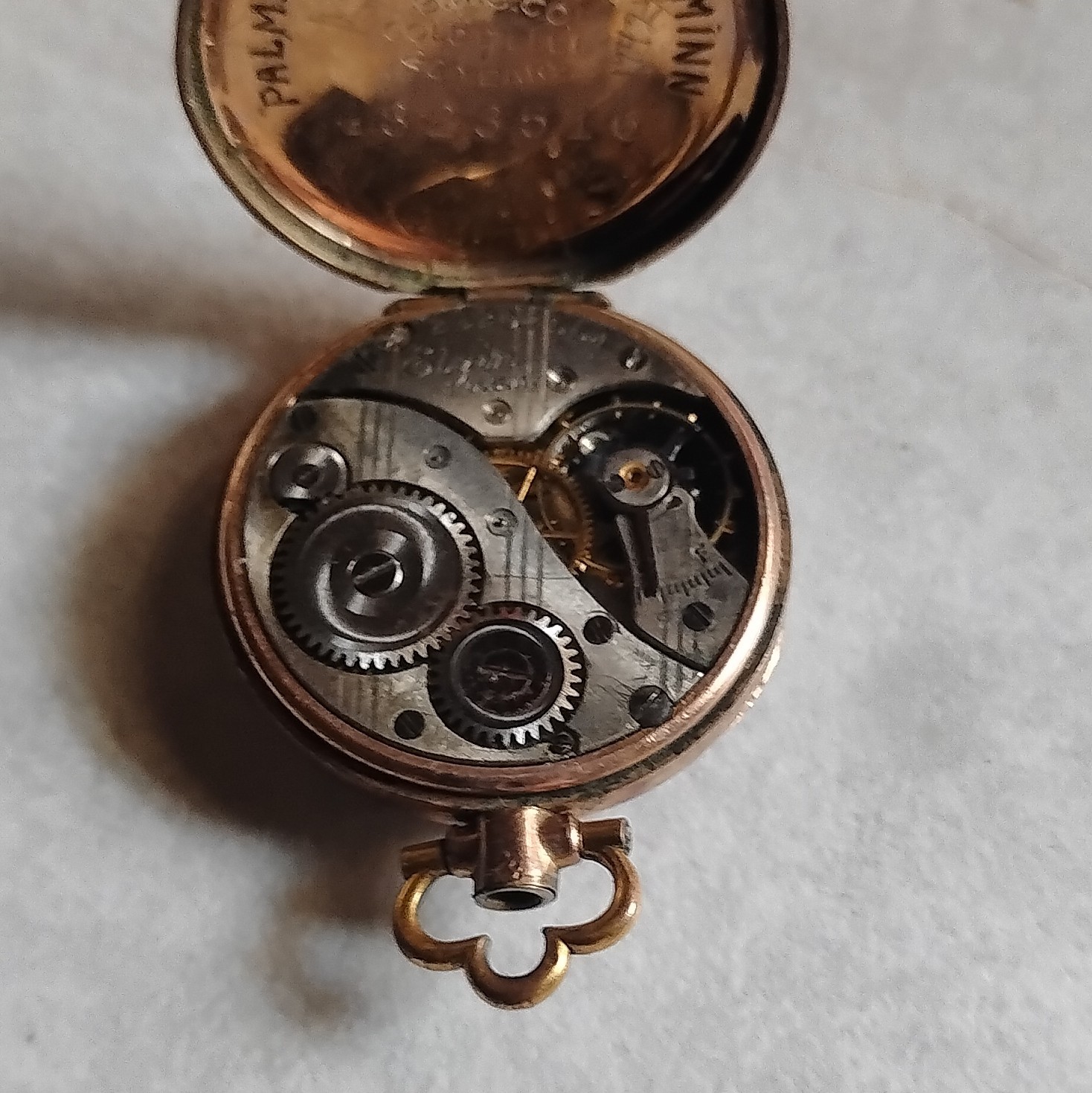 Elgin 1921 Gold Filled Full Hunter Pocket Watch Arabic Numerals Manual