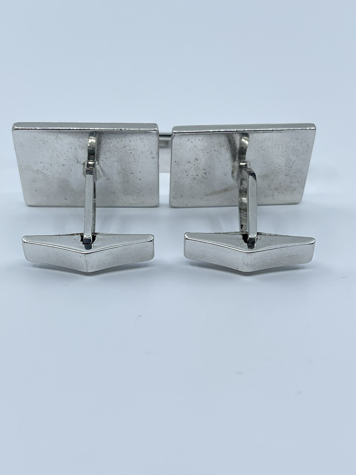 Arthur Anderson Monogram ABS cufflinks and tie clip set sterling 7/8″